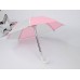 Зонтик кукольный - розово-белый