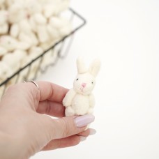 ЗАЙКА мини. 7 см. Цвет МОЛОЧНЫЙ