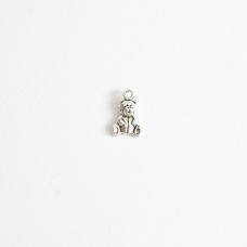 Подвеска декоративная мишка. Цвет - серебро