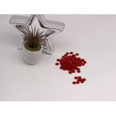 Пуговицы мини  пластик - цвет красный 0,5 см