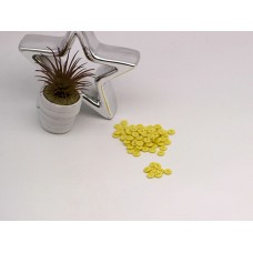 Пуговицы мини - цвет жёлтый 0,5 см  пластик