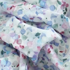 Микровельвет акварельные цветы. Цвет - голубо/сиреневый 