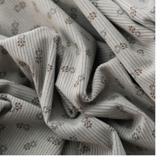 Вельвет средней фактуры. Цветы на сером Вельвет средней фактуры. Цветы на сером