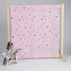 Мягкая сетка со звездочками - розовая