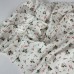 Хлопок сатин - пудровые цветы, веточки на белом 