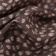 Батист с рисунком - розовые цветы на коричневом