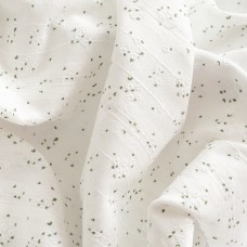 Батист ажурный в цветочки. Цвет - белый