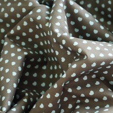 Батист с рисунком. Цвет-Мятные сердца на молочном шоколаде