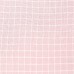 Фактурный китайский хлопок клетка 6 мм - розовая пудра