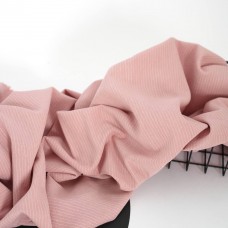 Фактурный китайский хлопок полоска 3 мм - пудрово-розовый
