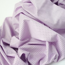 Сатин. 100% хлопок. ЦВЕТ - черный горошек на сиреневом
