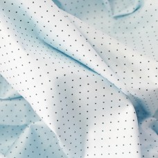 Сатин. 100% хлопок. ЦВЕТ - черный горошек на бирюзе