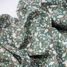 Сатин. 100% хлопок. ЦВЕТ - осенняя поляна на зеленом