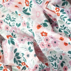 Сатин. 100% хлопок. ЦВЕТ - розово-красные цветы