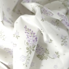 Хлопок с вискозой. ЦВЕТ - сирень на белом