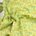 Хлопок сатин – рисунок зеленый узор на желтом