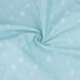 Сатин хлопок премиум "Новогодняя" коллекция - рисунок снежинки на бирюзовом