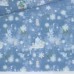 Сатин хлопок премиум "Новогодняя" коллекция - 3 рисунка в 1 снеговики, снежинки на синем