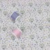 Сатин хлопок премиум "Полевая " коллекция - рисунок полевые цветы на розовом