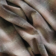 Фактурный хлопок. Клетка #2. Цвет - шоколадно-бежевый
