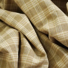 Фактурный хлопок. Клетка #1. Цвет - пыльный желтый 
