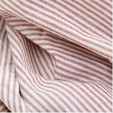 Фактурный хлопок премиум полоска. Цвет - винтажный красный