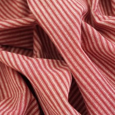Фактурный хлопок премиум полоска. Цвет - красный 