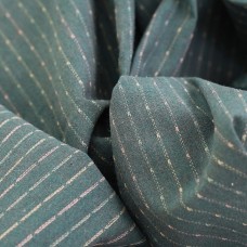 Фактурный хлопок премиум объемные полоски. Цвет - изумруд