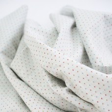 Фактурный хлопок премиум крупные точки/полоски. Цвет - серо -голубой