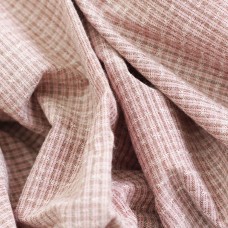 Хлопок фактурный премиум. Клетка-полоска. Цвет - пудрово-красный