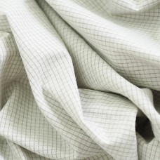 Хлопок фактурный премиум. Мелкая клетка. Цвет - нежный серый 