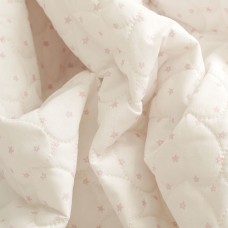 Хлопок стеганный на синтепоне. Цвет-Звезды на розовом Хлопок стеганный на синтепоне. Цвет-Звезды на розовом