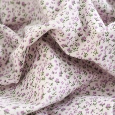 Теплый хлопок микро цветы. Цвет - фиолетовый на сиреневом 