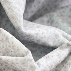 Теплый хлопок. Цвет - акварельные цветы пудра на голубом