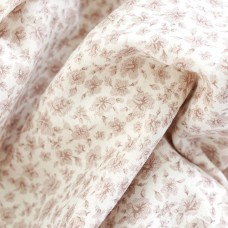 Теплый хлопок. Цвет - акварельные цветы пудра на молоке