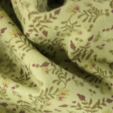 Теплый хлопок. Цвет - плетущиеся цветы на зеленом
