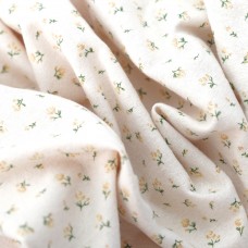  Теплый хлопок. Цвет - желтый цветы на молоке 