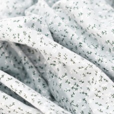 Теплый хлопок. Цвет - микро цветы на голубом