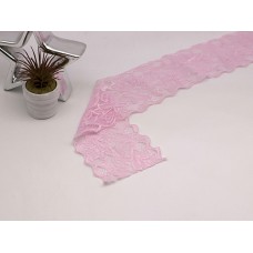 Кружево эластичное широкое  – цвет розовый (метраж)