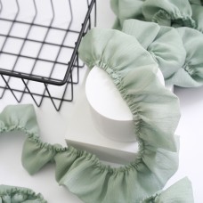 Кружево из шифона волан. Цвет - перечная мята