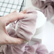 Кружево из шифона волан. Цвет - пудровое