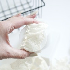 Кружево сетка в сердечки. Цвет сливочный