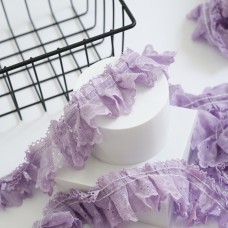 Кружево сетка в сердечки. Цвет сирень