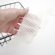 Кружево плиссе. Ширина 9 см. Цвет - БЕЛЫЙ