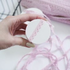 Кружево ажурная полумесячная цепочка. Ширина - около 1 см. Цвет - нежный розовый Кружево ажурная полумесячная цепочка. Ширина - около 1 см. Цвет - нежный розовый