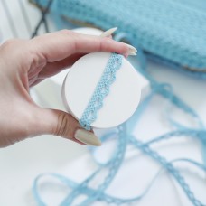 Кружево ажурная полумесячная цепочка. Ширина - около 1 см. Цвет - нежная бирюза Кружево ажурная полумесячная цепочка. Ширина - около 1 см. Цвет - нежная бирюза