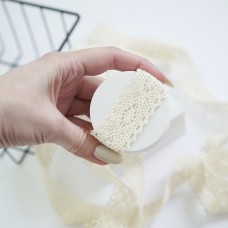 Хлопковое кружево ромбик. Цвет натуральный Хлопковое кружево ромбик. Цвет натуральный