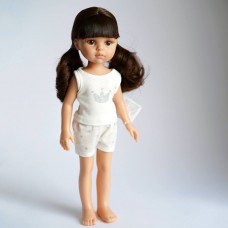 Кукла Paola Reina 32 см в пижаме - Кэрол (темные с хвостиками) в пижаме