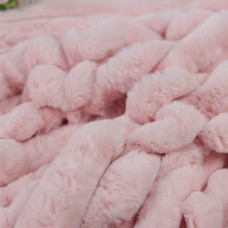 Мех  в полоску – цвет розовый (отрез)