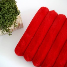 Мех в полоску ширина 3 см – цвет насыщенный красный